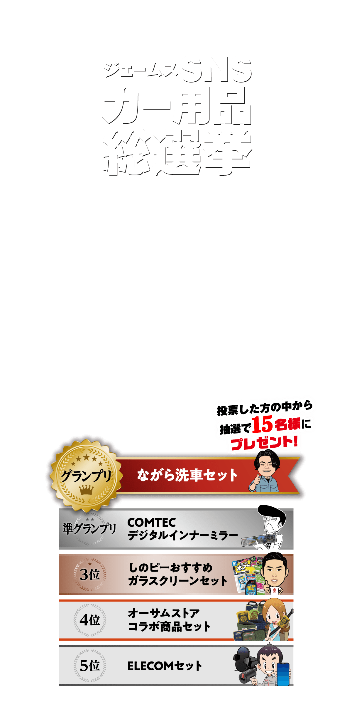 ジェームスSNSカー用品総選挙