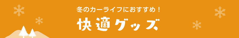 冬のカーライフにおすすめ　快適グッズ