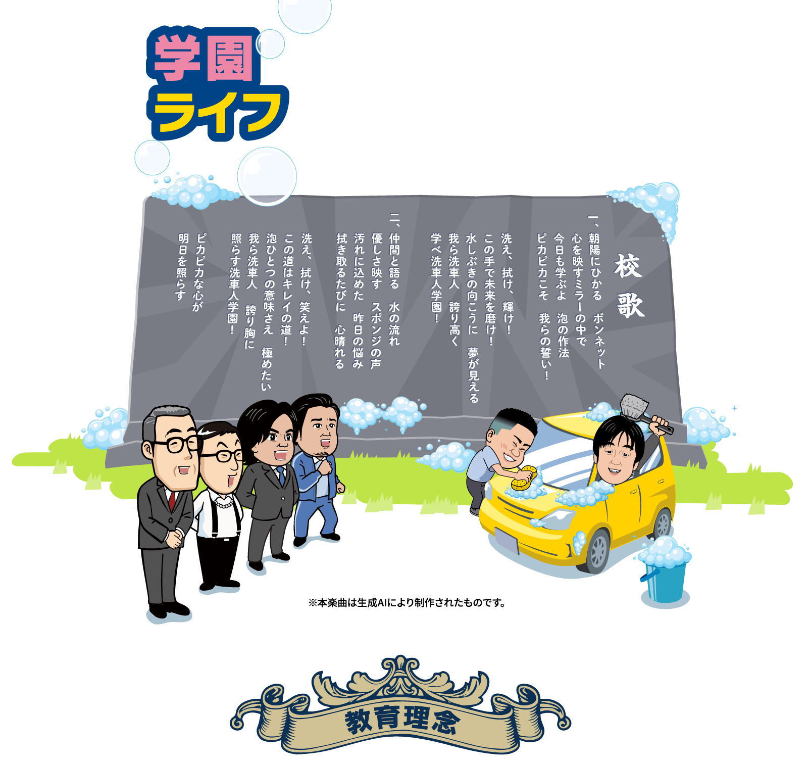 洗車人学園 学園ライフ