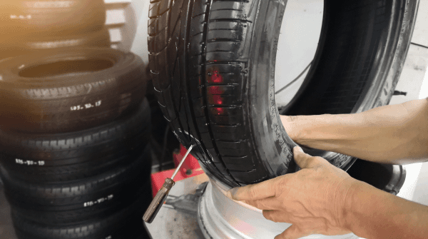 修理ができないタイヤの一例